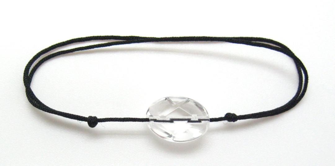 Bracelet cordon pierre semi-précieuse solitaire