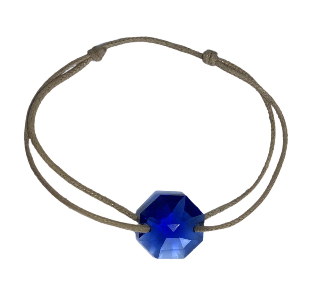 Bracelet cordon cristal Swarovski solitaire