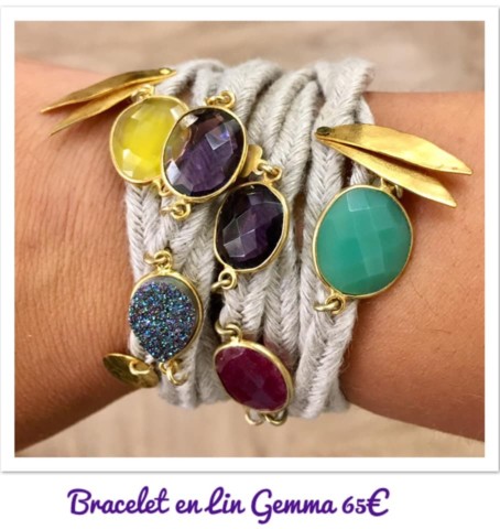 Bracelet en lin Gemma