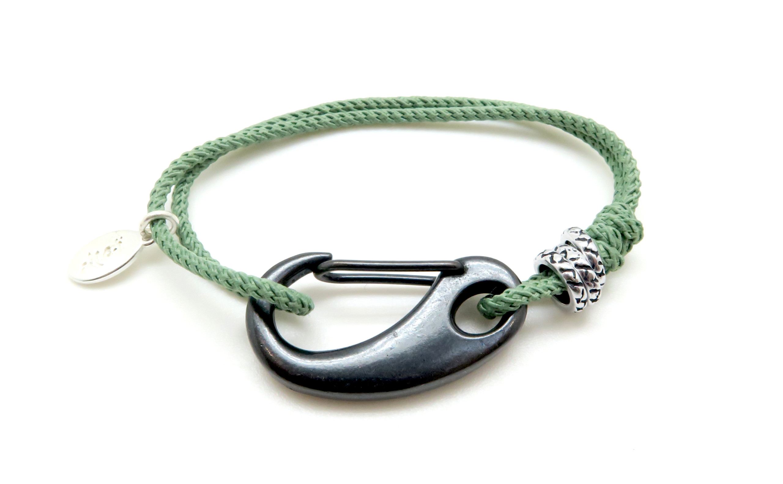Bracelet Trek mousqueton vert