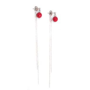Boucles d'oreilles Charlotte rouge