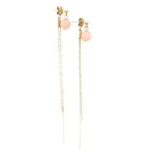 Boucles d'oreilles Charlotte agate rose