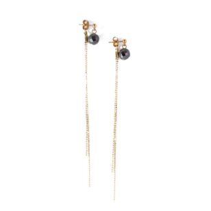 Boucles d'oreilles Charlotte hématite