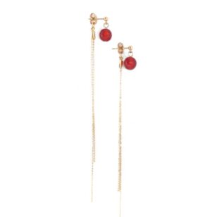 Boucles d'oreilles Charlotte cornaline