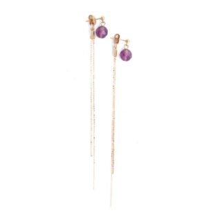 Boucles d'oreilles Charlotte améthyste