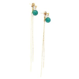 Boucles d'oreilles Charlotte émeraude