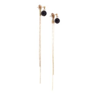 Boucles d'oreilles Charlotte onyx