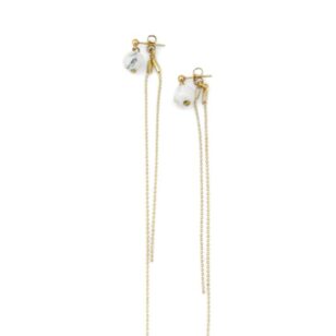 Boucles d'oreilles Charlotte howlite blanche