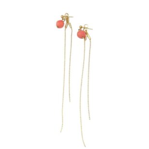 Boucles d'oreilles Charlotte corail saumon