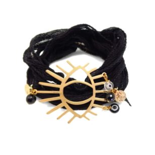Bracelet en soie Ibiza noir