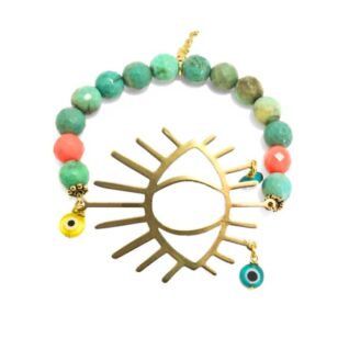 Bracelet élastique Ibiza chrysoprase