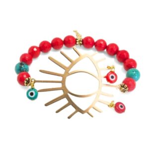 Bracelet élastique Ibiza rouge
