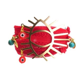 Bracelet en soie Ibiza rouge