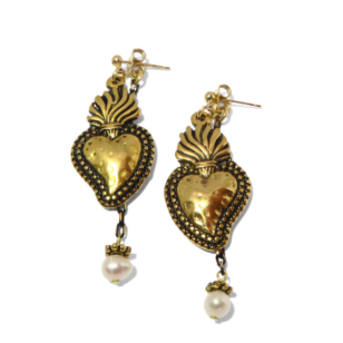 Boucles d'oreilles doubles Billie coeur