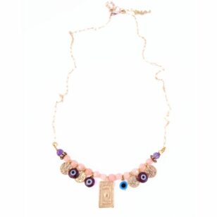Ras de cou Ibiza Quartz rose et améthyste