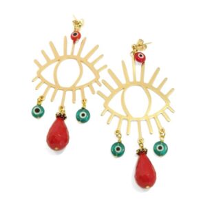 Boucles d'oreilles Ibiza Cristal rouge