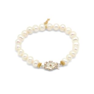 Bracelet Clothilde perles blanches
