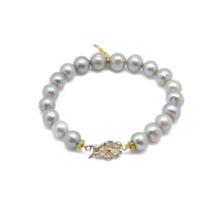 Bracelet Clothilde perles grises