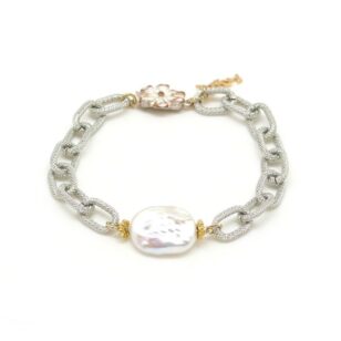 Bracelet Clothilde petite perle et chaîne