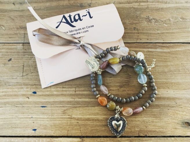 Bracelet élastique quartz rutile multicolore Maddalena – Image 2