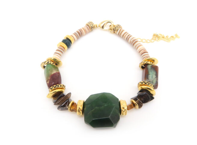 Bracelet Yna Agate verte