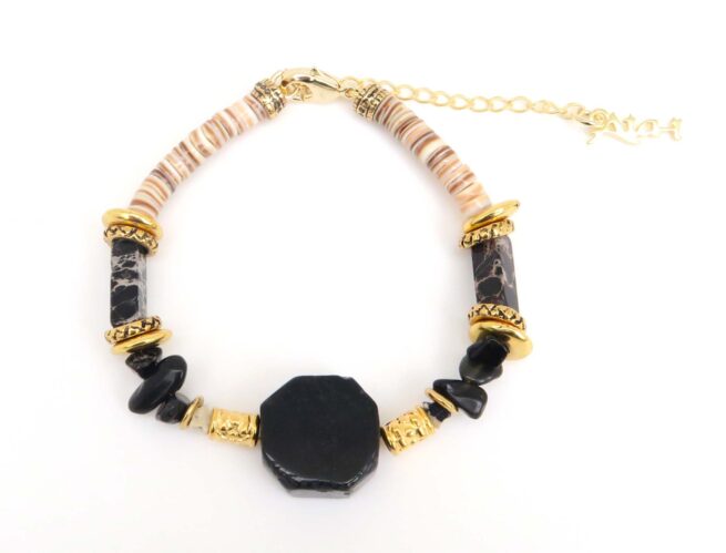 Bracelet Yna Onyx noir