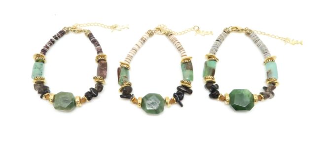 Bracelet Yna Agate verte – Image 2