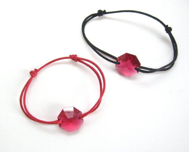 Bracelet cordon cristal Swarovski solitaire – Image 2