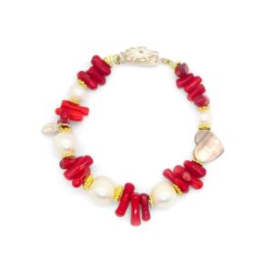 Bracelet Clothilde corail bambou