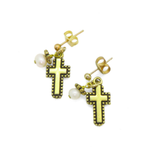 Boucles d'oreilles Billie croix