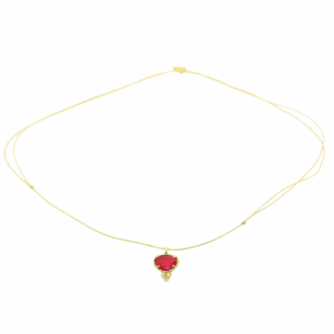 Ras de cou lurex Romy rouge