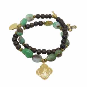 Bracelet élastique chrysoprase naturel Maddalena