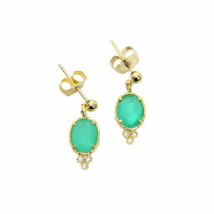 Boucles d’oreilles Romy vert d'eau