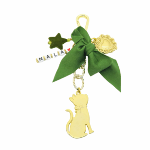 Porte-clés chat de côté personnalisable Nadia