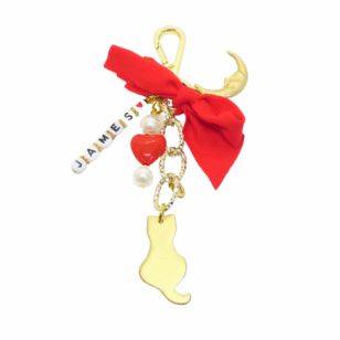 Porte-clés chat de dos personnalisable Nadia