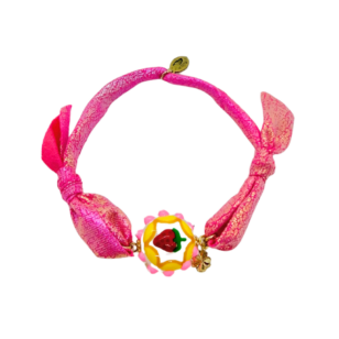 Bracelet Candy Bar avec perle fraise en verre