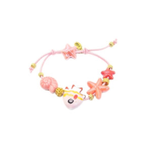 Bracelet élastique Acqua rose et rouge