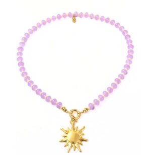 Ras de cou Cocktail jade lilas et nacre