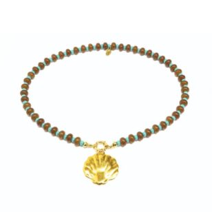 Ras de cou Cocktail jade choco et turquoise