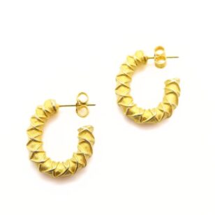 Boucles d’oreilles Farah créoles tréssées
