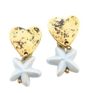 Boucles d’oreilles acqua étoile de mer ciel