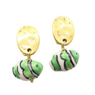 Boucles d’oreilles acqua poisson vert