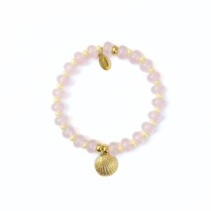 Bracelet Cocktail jade rose et nacre