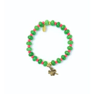 Bracelet Cocktail jade vert et fuchsia