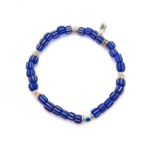 Bracelet élastique homme Babacar Bleu