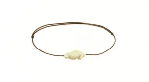 Bracelet hippocampe en céramique blanc