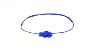 Bracelet hippocampe en céramique bleu
