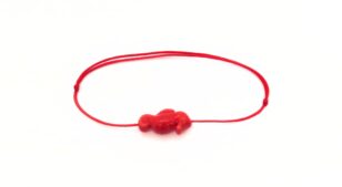 Bracelet hippocampe en ceramique rouge