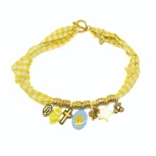Collier Billie Dolce Vita vichy jaune