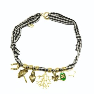 Collier Billie Dolce Vita vichy noir